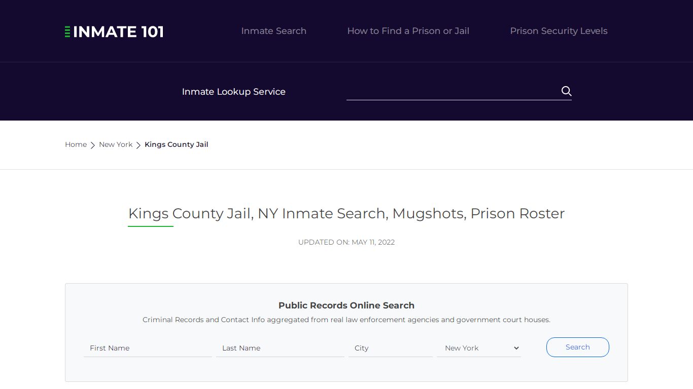 Kings County Jail, NY Inmate Search, Mugshots, Prison ...